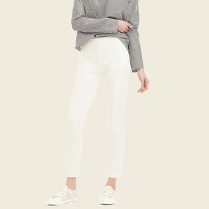 NWOT J. Crew Ivory Bi-Stretch Cotton Martie Pants (2P)